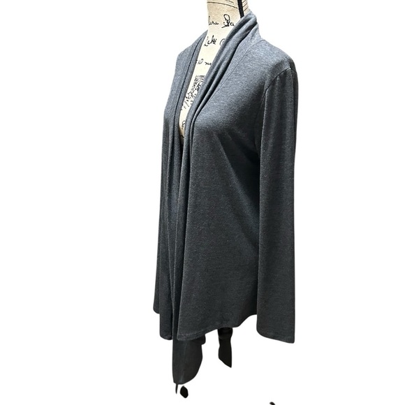 REVOLVE Los Angeles Blue Gray Waterfall Open Front Lighwt Cardigan Sz Small - Picture 2 of 8